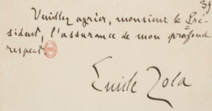 J'accuse Signature Emile Zola