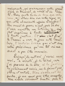 Manuscrit J'accuse Zola P2