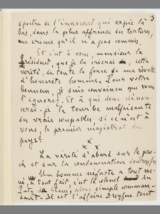 Manuscrit J'accuse Zola P3