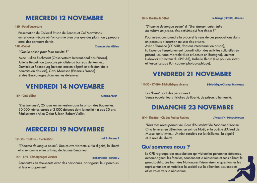 Programme des journées nationales 2025 à Rennes